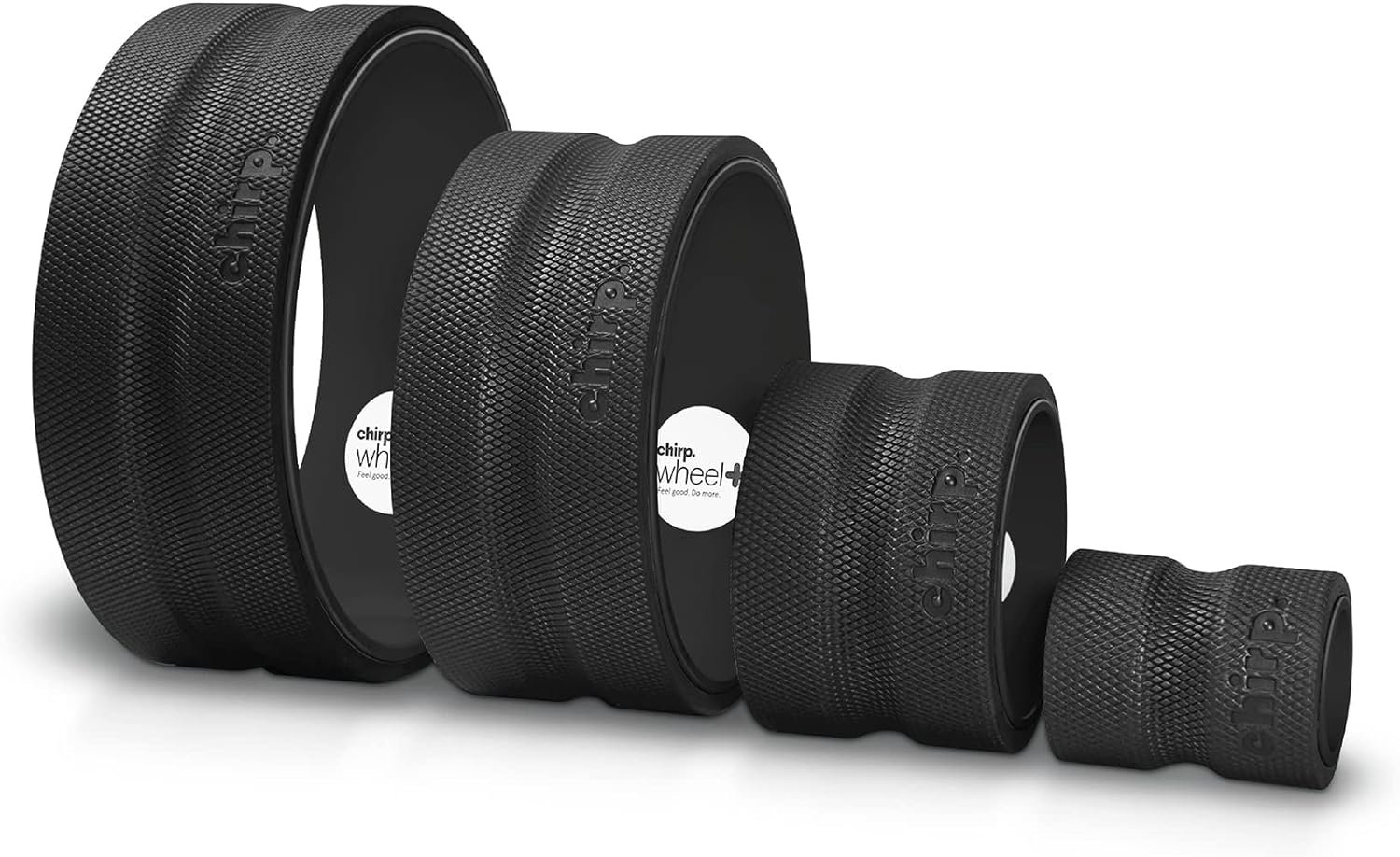 Chirp Wheel Foam Roller - Targeted Muscle Roller for Deep Tissue Massage, Back Stretcher with Foam Padding