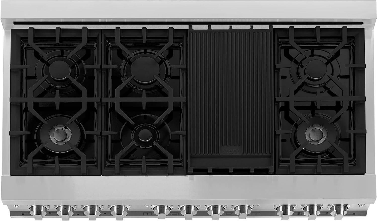 ZLINE 48 6.0 cu. ft. Dual Fuel Range with Gas Stove and Electric Oven with Color Options (RA48) (Stainless Steel)