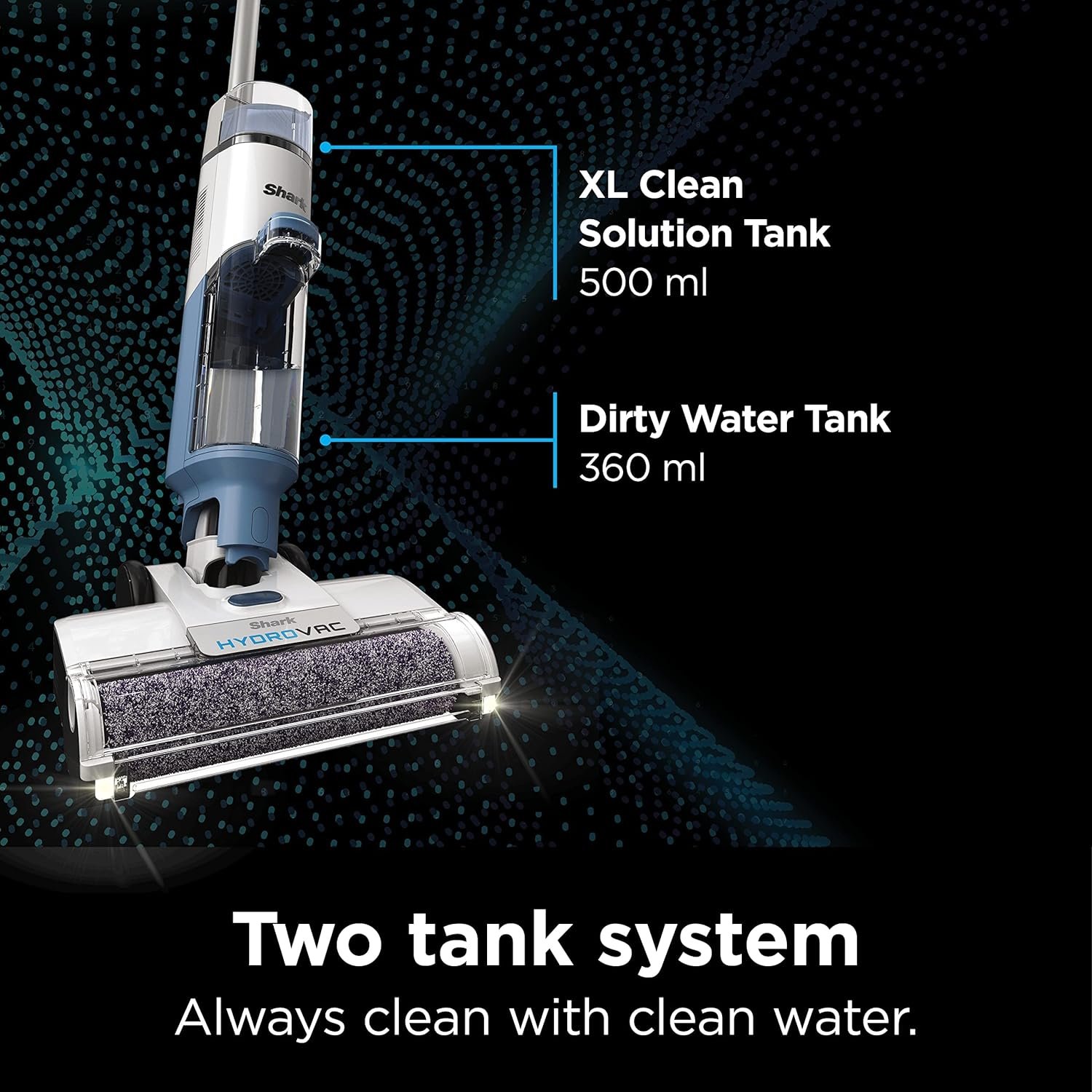 Shark WD201 HydroVac Cordless Pro XL 3-in-1 Vacuum, Mop  Self-Cleaning System with Antimicrobial Brushroll*  Solution for Multi-Surface, Hardwood, Tile, Marble  Area Rugs, Pure Water