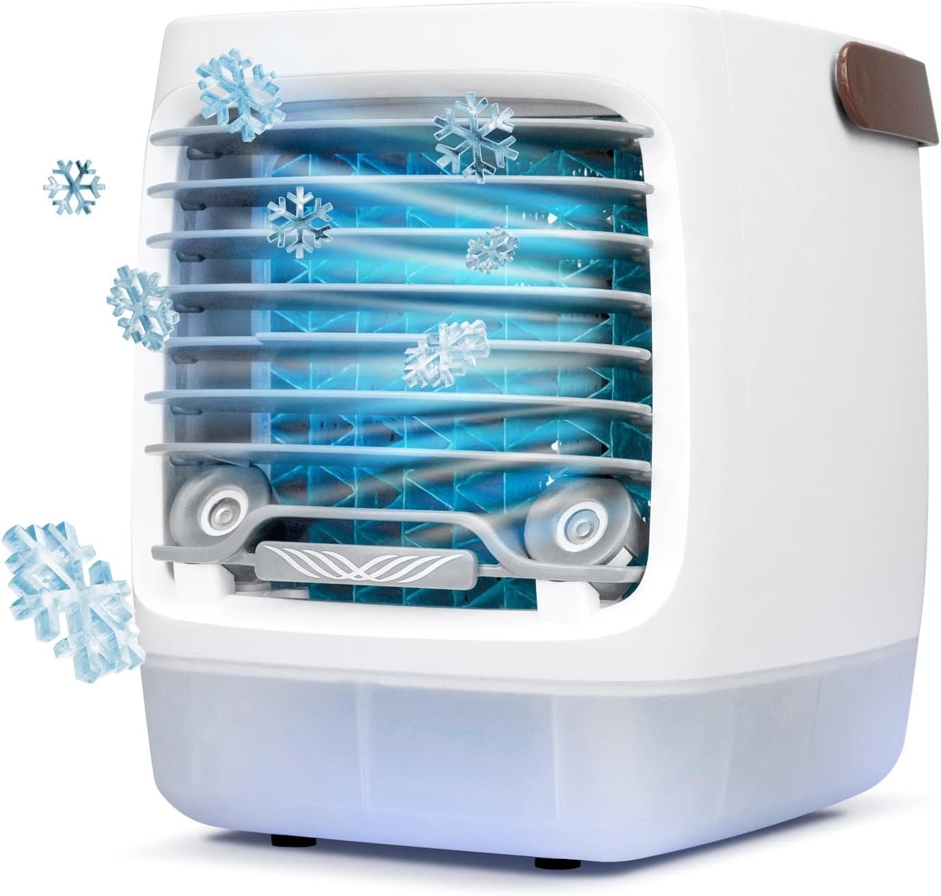 ChillWell 2.0 Evaporative Air Cooler - 4-Speed Mini Portable Swamp Coolers with Humidifier | Indoor Personal Cooling Unit for Bedroom, Home Office, and Camping | USB-Rechargeable, Easy Setup