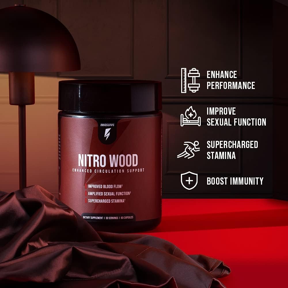 InnoSupps Nitro Wood - Supports Healthy Blood Flow | Nitric Oxide Supplement | Natural Immune Support | (60 Vegetarian Capsules)