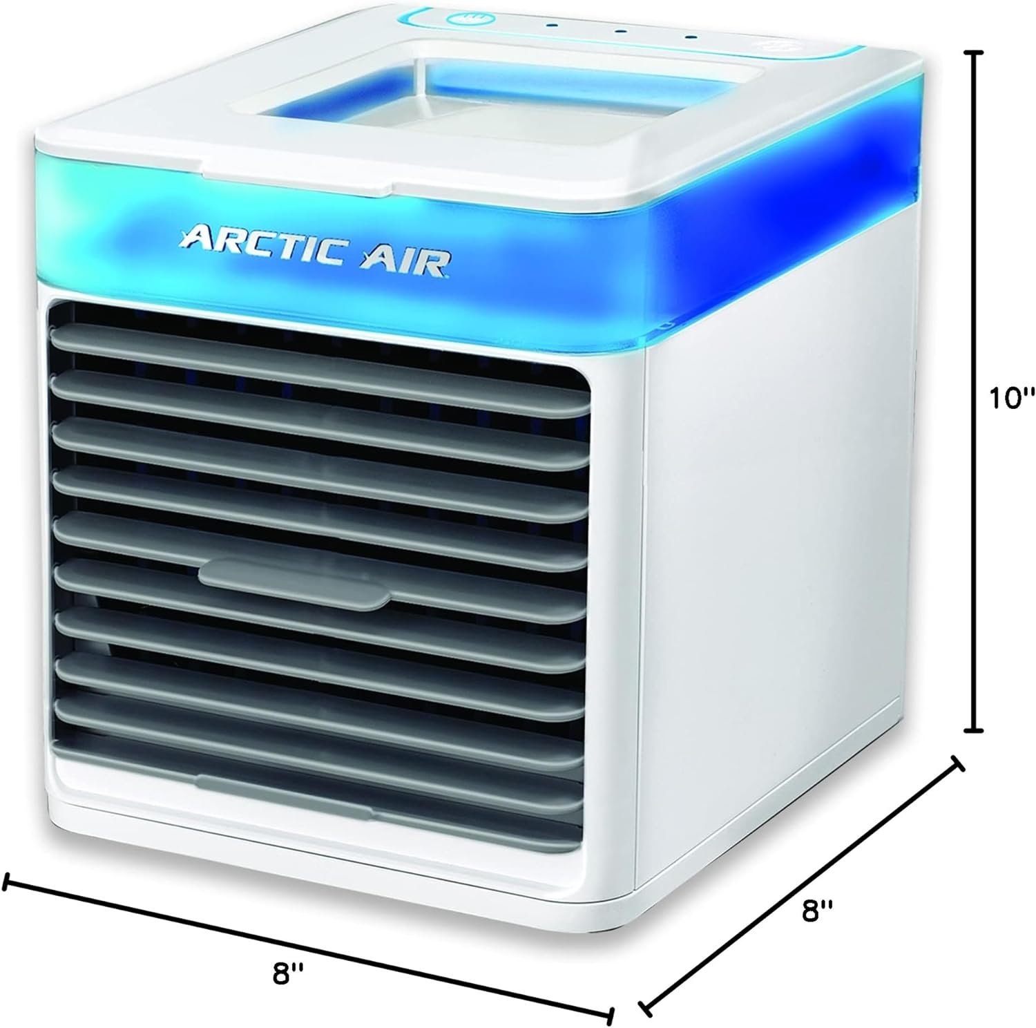 Arctic Air Pure Chill Evaporative Air Cooler By Ontel - Powerful 3-Speed Personal Space Cooler, Quiet, Lightweight And Portable For Bedroom, Office, Living Room  More