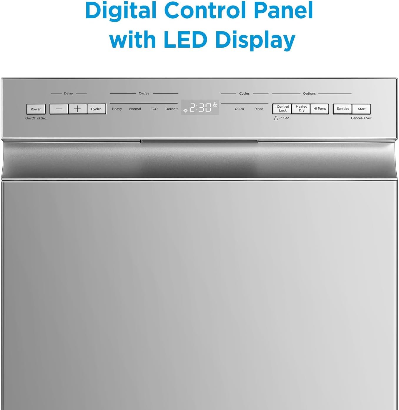 Midea MDF18A1AST Built-in Dishwasher, Sliver