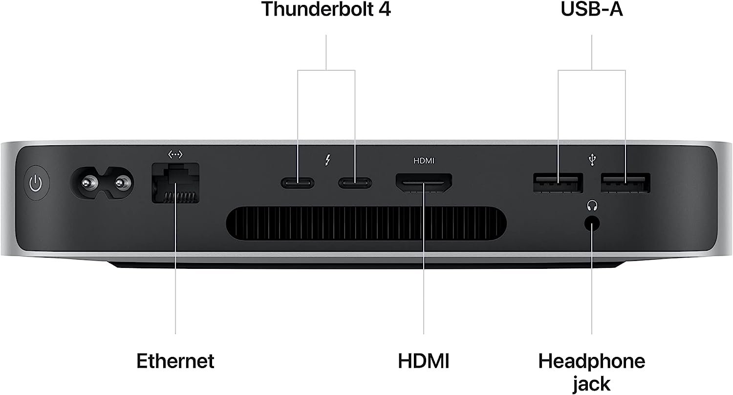 Apple 2023 Mac Mini Desktop Computer M2 Pro chip with 10‑core CPU and 16‑core GPU, 16GB Unified Memory, 512GB SSD Storage, Gigabit Ethernet. Works with iPhone/iPad