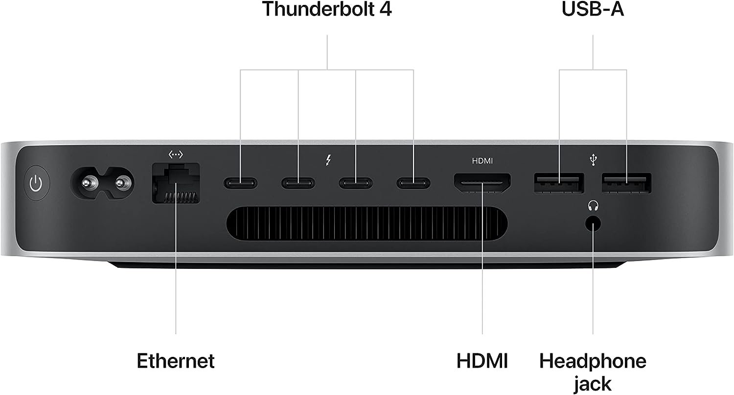 Apple 2023 Mac Mini Desktop Computer M2 Pro chip with 10‑core CPU and 16‑core GPU, 16GB Unified Memory, 512GB SSD Storage, Gigabit Ethernet. Works with iPhone/iPad