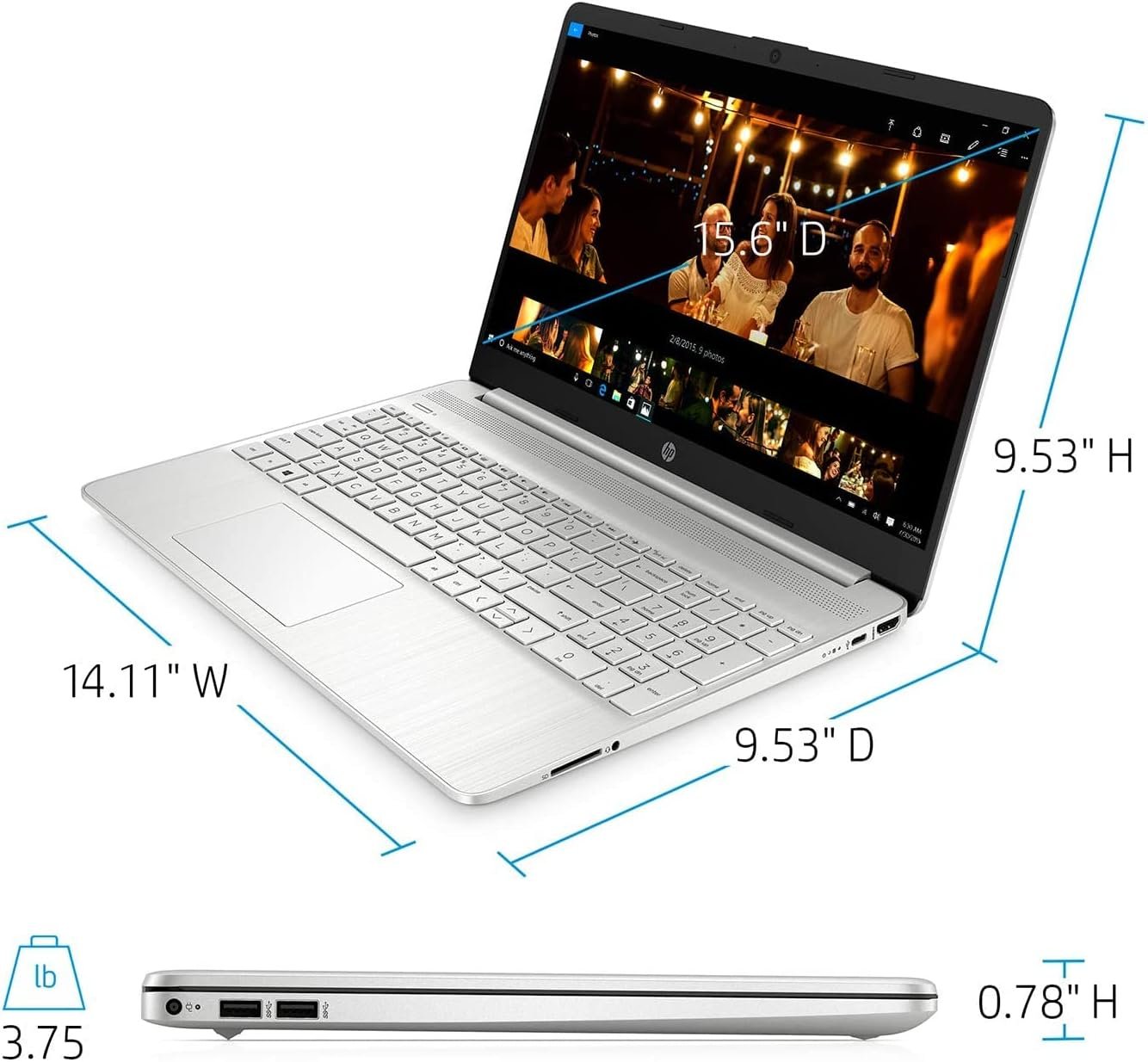 HP 2022 Newest Premium Laptop, 15.6 HD LED Display, AMD Dual-Core Processor, AMD Radeon Graphics, 16GB RAM, 1TB SSD, 3 in 1 Business Bundle, HDMI, USB Type-C, Long Battery Life, Windows 10, Silver