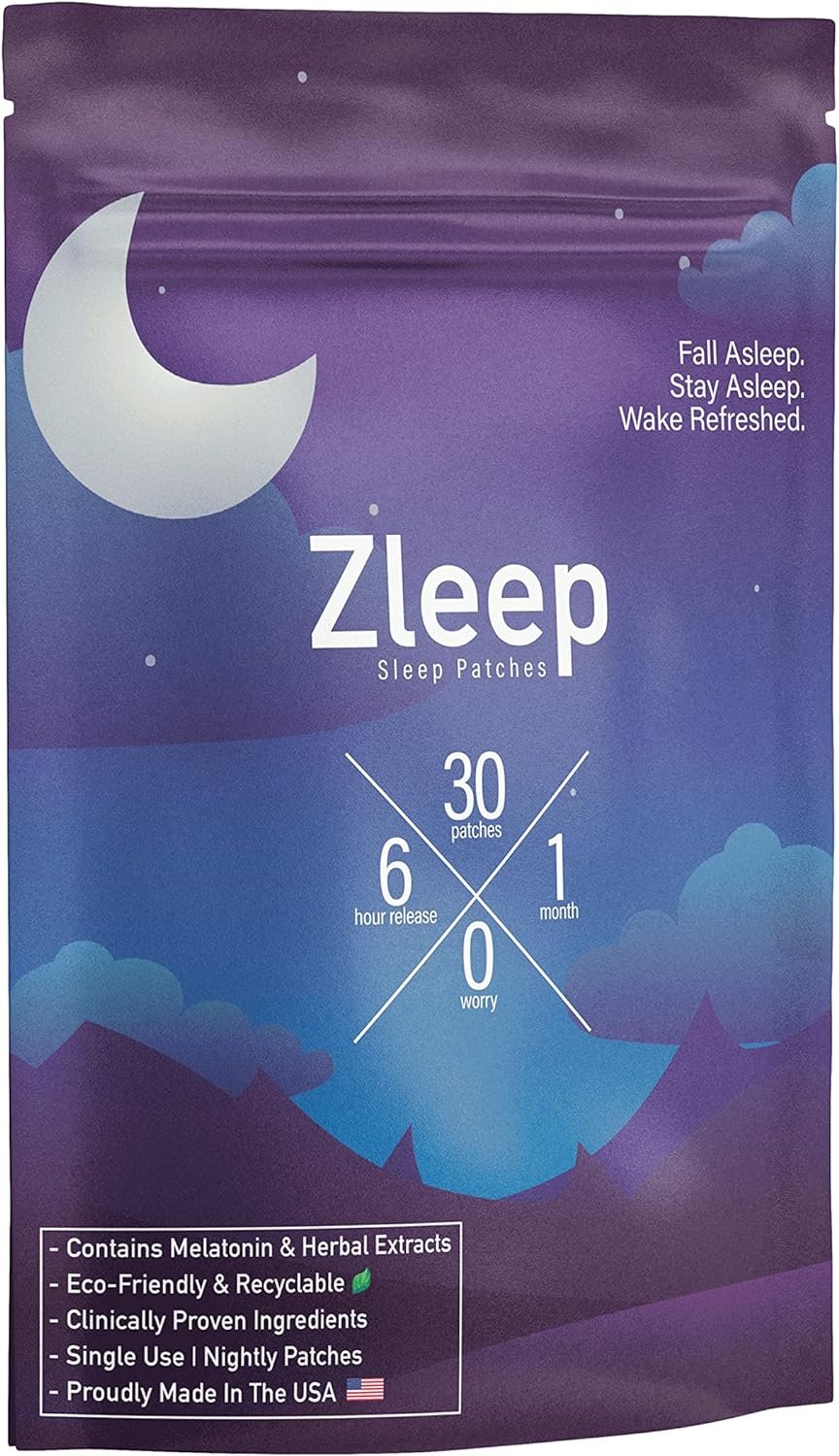 Zleep - Sleep Patches w/Dream Complex and Melatonin to Promote Quality Sleep and Reduce Tiredness