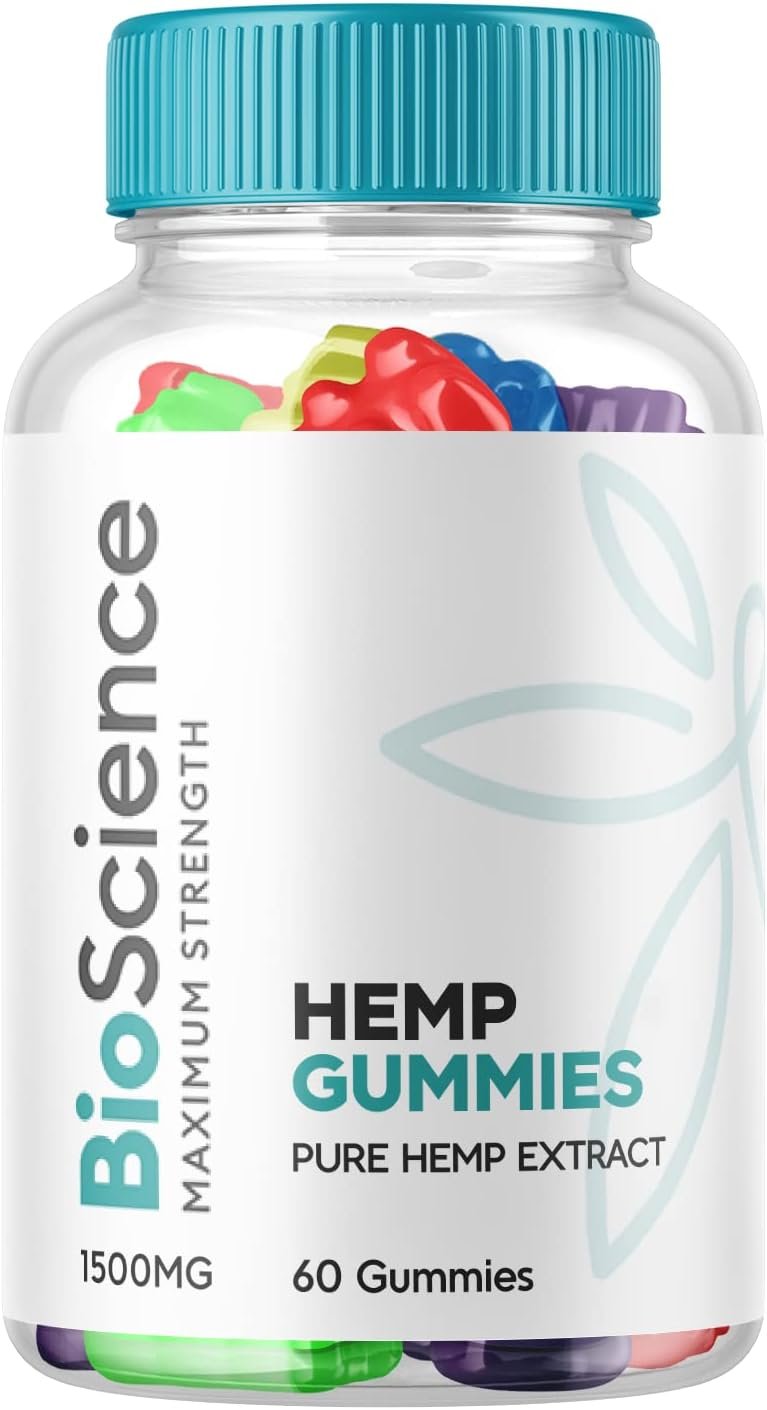 Bioscience Hemp Gummies - Official Formula - Bioscience Premium Blend Hemp Gummies, Bioscience Hemp Extract Gummies, Advanced Formula Shark Hemp Tank Extract Advanced Formula Supplement (60 Gummies)