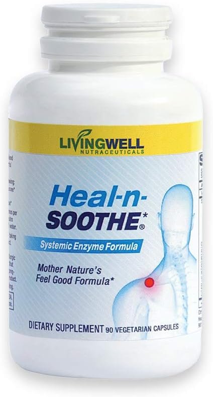 HEAL-N-SOOTHE Proteolytic Enzymes - Natural Supplement for Joint Support - 90 Count for Men and Women