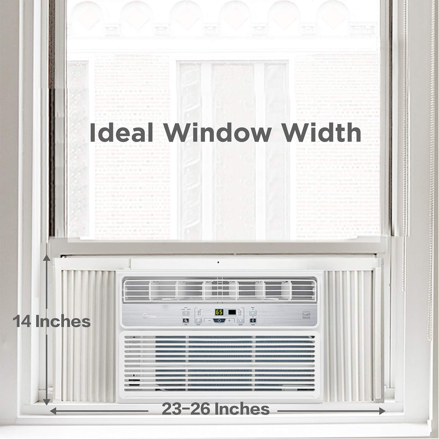 Midea Window Air Conditioner 8000 BTU Easycool AC (Cooling, Dehumidifier and Fan Functions) for Rooms up to 350 Sq, ft. with Remote Control 8,000