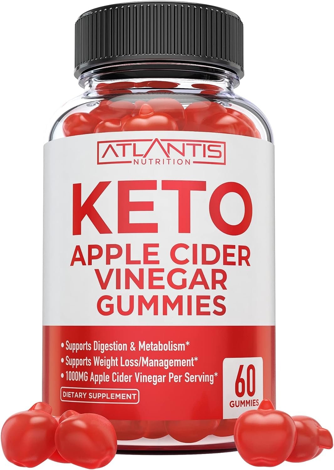 Keto ACV Gummies for Weight Loss - Apple Cider Vinegar Keto ACV Gummies Formulated to Support Advanced Weight Loss, Digestion, Detox  Cleansing. Made with 1000MG ACV Per Serving - 60 Gummies