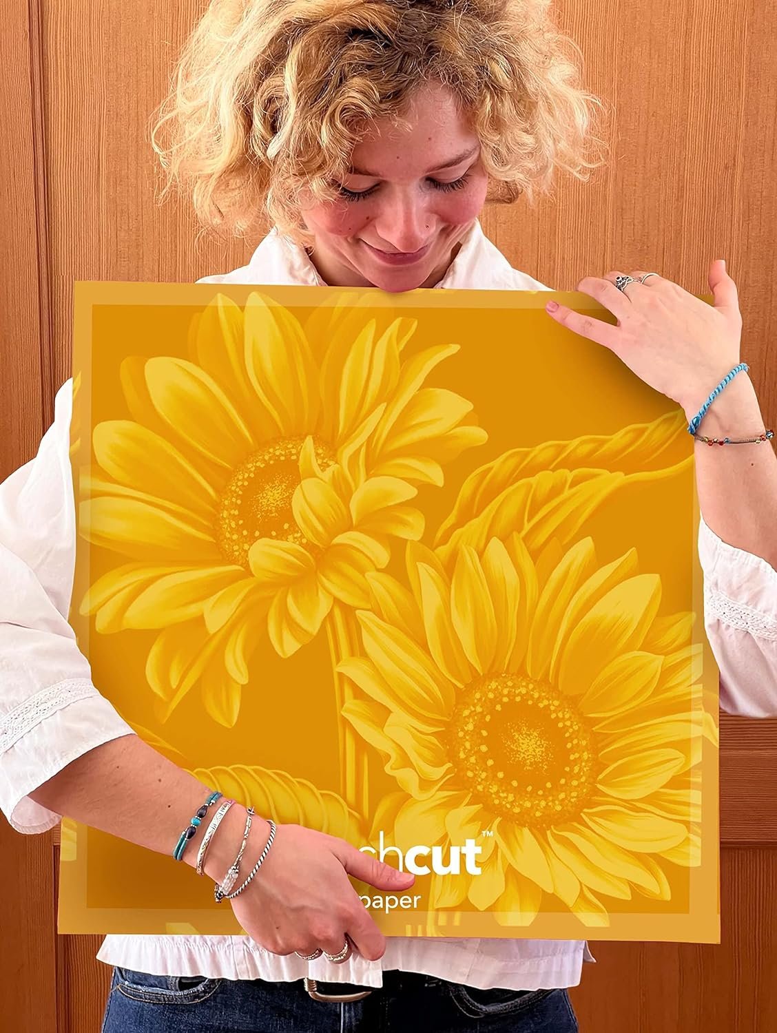 Freshcut Paper Pop Up Cards, Sunflowers, 12 inch Life Sized Forever Flower Bouquet 3D Popup Greeting Cards with Note Card and Envelope