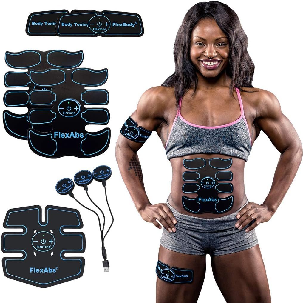 Abs Stimulator Muscle Toner - FDA Cleared | Rechargeable Wireless EMS Massager | The Ultimate Electronic Power Abs Trainer for Men Women  Bodybuilders | Abdominal, Arm  Leg Training (3 Motors)