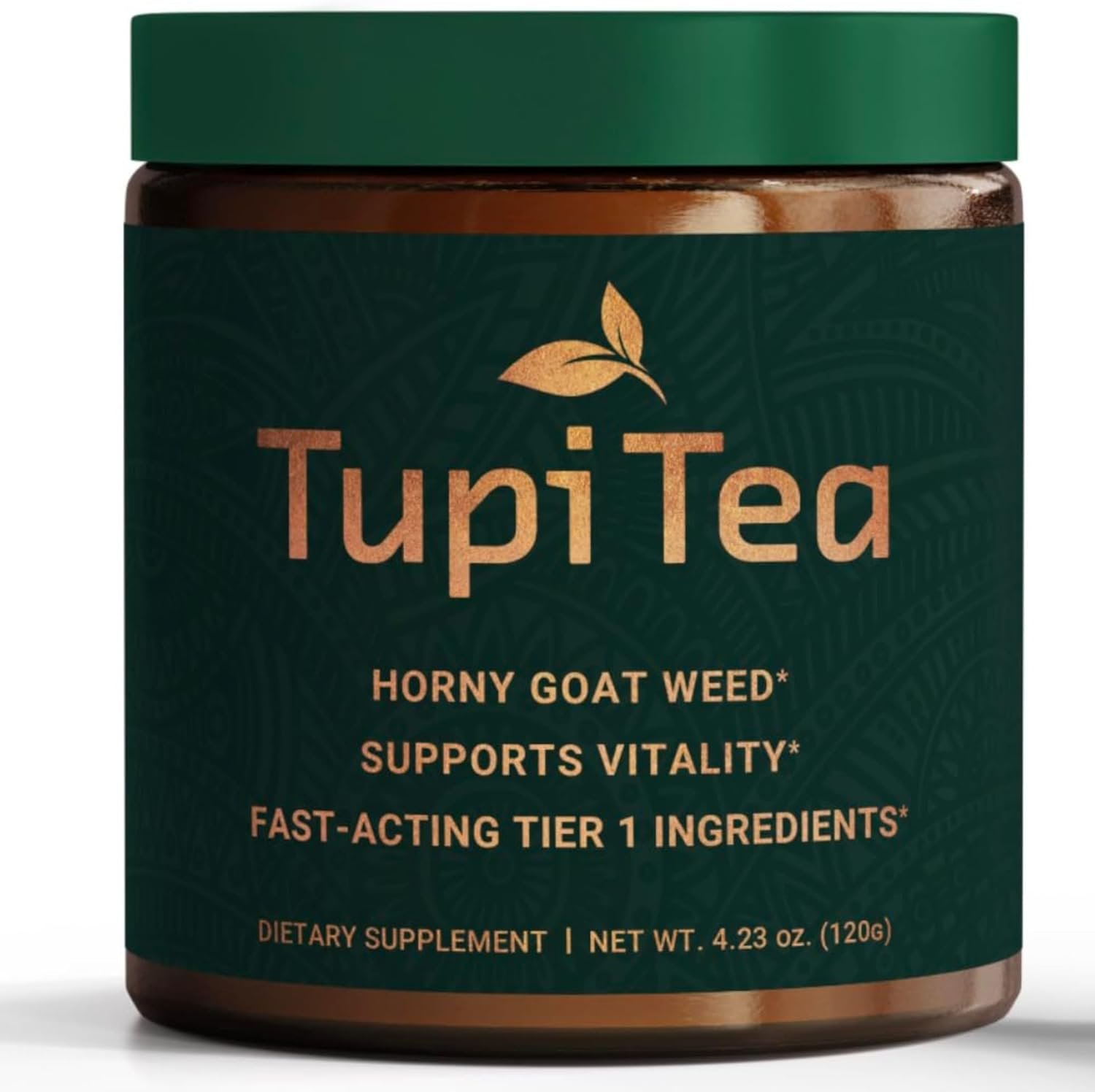 Tupi Tea Horny Goat Weed Powder, Supplement w/Maca Root, Tribulus Terrestris Extract, Muira Puama to Boost Energy, Wellness  Nitric Oxide Support for Men  Women