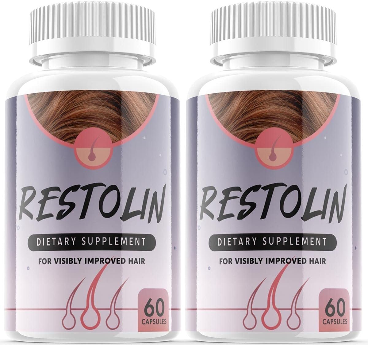Restolin Hair Growth Pills Skin and Nails Supplement - Advanced Unique Hair Growth (2 Pack)